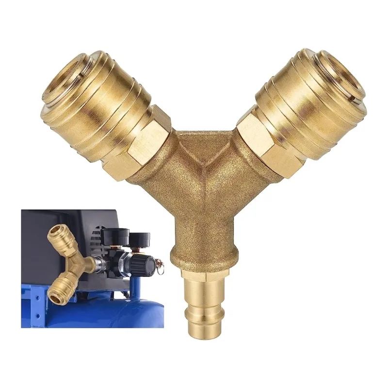 Compression Fitting Brass - موزع هواء مضغوط محسّن ثنائي الاتجاه